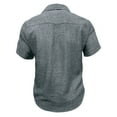 thumbnail image 5 of LpwkSSA Men Casual Round Neck Printing Pullover Fitness Sports Shorts Sleeves T Shirt Blouse Gray S, 5 of 6