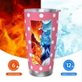 thumbnail image 6 of KLL Dots On Rose Red Background Print 40oz Stainless Steel Insulated Car Cup with Spillproof Lid - Keep Your Drink Hot or Cold on the Go-Straw Two-piece Set, 6 of 8