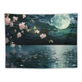 thumbnail image 5 of PRATYUS Ocean Tapestry Moon Tapestry Wall Hanging Pink Cherry Blossom Japanese Anime Scenery Tapestry for Bedroom Living Room Decor Artistic Painting, 5 of 6