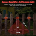 thumbnail image 5 of 2 Pack Solar Animal Repeller Outdoor with Red LED Lights, Night Guard Animal Predator Repellent for Scares Raccoon Skunk Coyote Deer Repellent for Yard Chicken Coop Garden Farm Protection, 5 of 10
