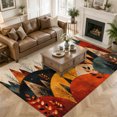 thumbnail image 3 of Area Rugs 5'x7', Orange Mountain Carpet Runner Indoor Outdoor Rugs Home Decor Aesthetic, Fall Farmhouse Forest Trees Nature View Non Slip Mats Washable Accent Rug for Living Room Bedroom, 3 of 8