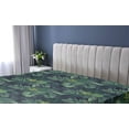 thumbnail image 5 of Ambesonne Exotic Fitted Sheet, Botany Leaves Pattern Summer, Full Size, Navy Blue and Fern Green, 5 of 5