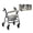 Blue Brown Tie-dye, variant on COEQINE Rollator Walker Seat & Backrest Rollbar Covers with Carry Storage Bag 3 Pack Set, Universal Size Decorative Cushion Cover for Women Men Elderly, Pink Zebra Print