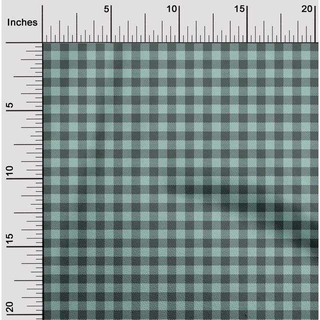 oneOone Cotton Poplin Fabric Gingham Check Decor Fabric Printed BTY 42 Inch Wide