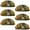 Multicolored 3, variant on PhooArto 6 Pcs Cup Drawer Pulls, Sunflower Rainbow Pattern Shell Shape Handles Cabinet Knobs for Dresser Cupboard Closet Wardrobe with Screws