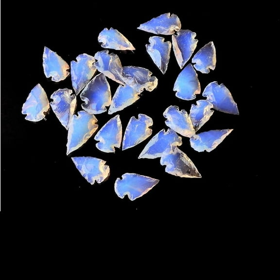 5 pcs opalite Obsidian Arrowhead, Natural Crystal and Healing Stone Flint Rock Arrowhead (3 INCH)