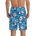 thumbnail image 6 of KLL Watercolor Ships for Men's 1-Pack Shorts,Sleep Pajama Shorts for Men Soft Pj Shorts Men's Pajama Bottoms Sleepwear -XX-Large, 6 of 7
