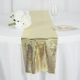 thumbnail image 3 of BalsaCircle 12" x 108" Shiny Mirror Foil Tulle Table Runner Champagne, 3 of 7