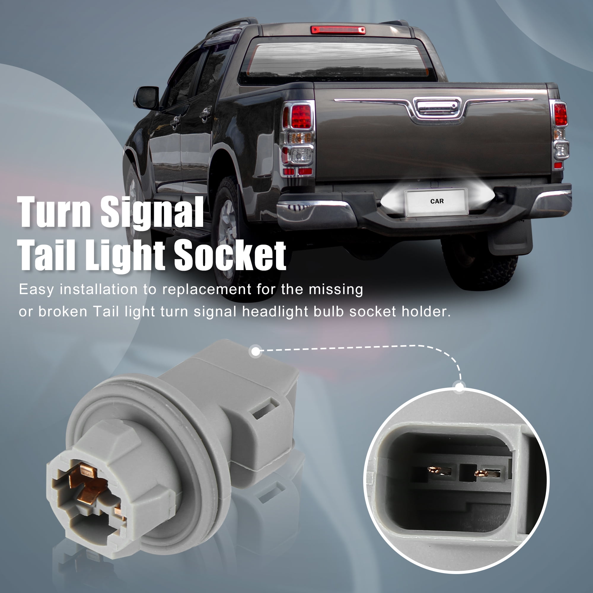 Unique Bargains License Plate Light Socket F37Z-13550-A Wiring Harness for Ford Vehicles