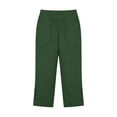 thumbnail image 5 of Capri Pants for Women Cotton Linen Casual Straight Leg Capris Pockets Fashion Side Button Designs Capri, 5 of 7
