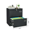 thumbnail image 6 of Tcbosik 17.7"W Lateral File Cabinet with 2 Drawers, Locking Metal File Cabinet for Home Office Legal Letter A4, Black, 6 of 9