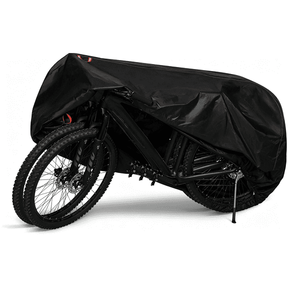 Bike Cover Outdoor  for 2 Bikes, 420D Oxford Heavy Duty Waterproof Bicycle Cover - Rain, Sun UV, Dust & Wind Protection with Storage Bag for Mountain Bike
