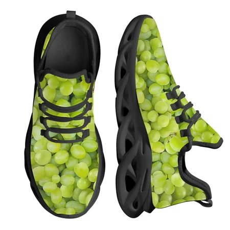 

Orange Banana Strawberry Fruit Print Mesh Sneakers for Women Lightweight Platform Shoes Female Cushion Zapatillas