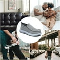 thumbnail image 5 of Men's Casual Slip On Sneakers Canvas Comfortable Breathable Outdoor Non-Slip Durable Shoes Gray 10.5 US, 5 of 7