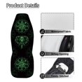 thumbnail image 5 of POLERO Polyester Front Car Seat Covers for Auto, Washable Stretchy Driver Seats Protector Cushion, Green Elephant Mandala, 5 of 7