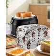 thumbnail image 4 of Sweet Home Toaster Cover 4 Slice, Large Kitchen Appliance Covers, Western Stars Bird Houses White Wood Plank Toaster Oven Cover with Loop, Bread Machine Cover Polyester Dust Cover Protection, 4 of 4