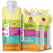 Else Nutrition Plant-Powered Kids Nutrition Shakes with Protein, Ages 2-13 yrs, Dairy-Free, Vanilla 4pk
