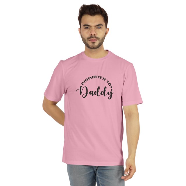 Inkmeso Men's Graphic Printed Promoted To Daddy€ Tshirt Crew Neck Tee For First Time Daddy