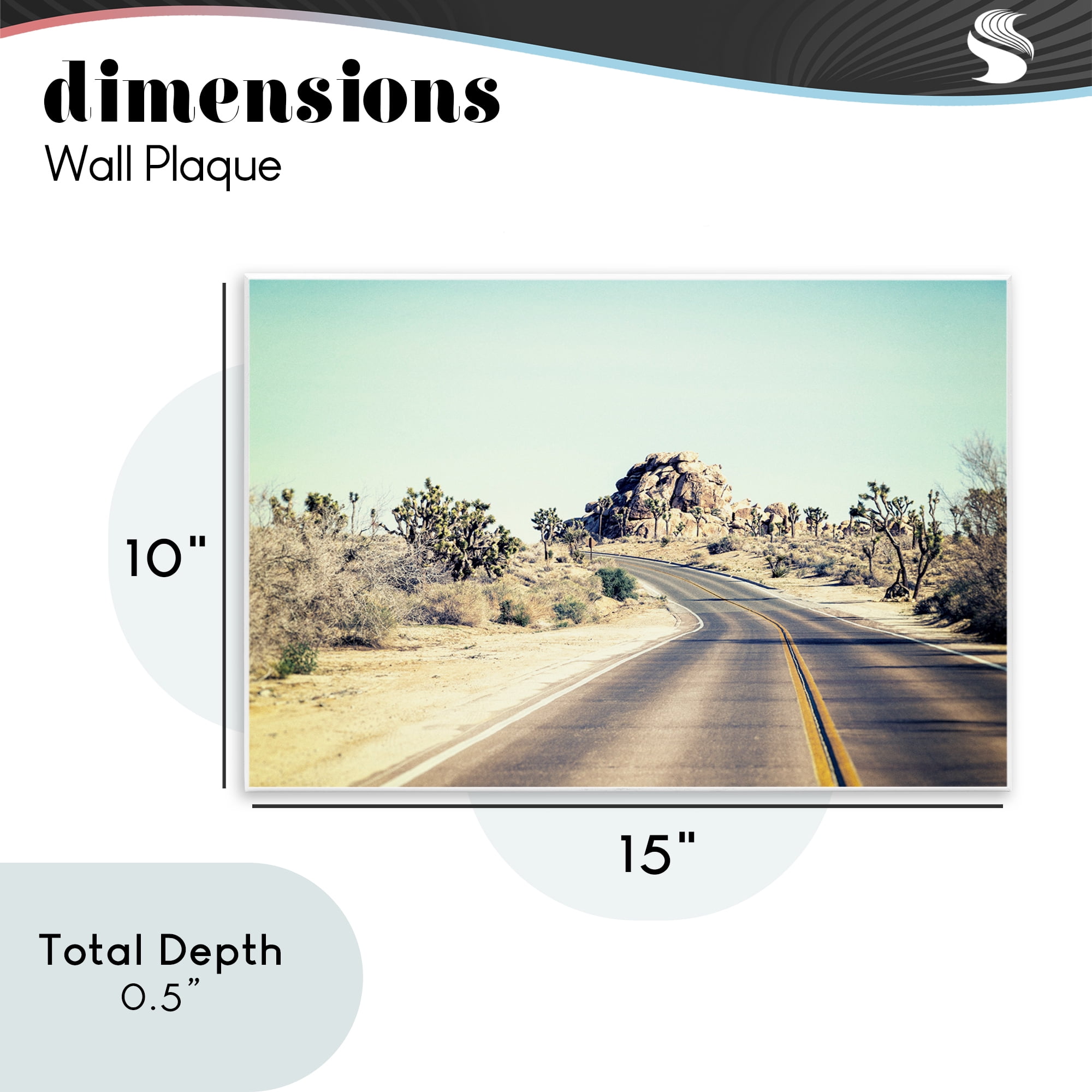 Road Trip Joshua Tree Park Wall Plaque Art, design by Joseph S Giacalone
