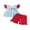 Red, variant on BemeyourBBs Toddler Baby Girl Baseball Outfit Striped Flying Sleeve Babydoll Tunic Shirt Tops and Pockets Ruffle Shorts Set Toddler Girl Summer Clothes