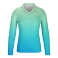 thumbnail image 2 of ZCFZJW Mens Knit Polo Shirts Casual Tie Dye Gradient Print Long Sleeve Classic Polo Shirts Button Down Golf Shirts Loose Fit Henley Tops Multicolor#08 XXXL, 2 of 4