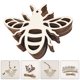 thumbnail image 4 of EeaseMX 20 piezas de colgantes artesanales de rebanadas de madera huecas con temática de abejas, 4 of 7