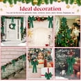thumbnail image 3 of XEAZON Green Velvet Bows for Christmas, 11 X 24 inch Vintage Green Bow, Golden Edged Velvet Tree Topper Ornament for Wreaths, Front Door, Stairs, Fireplace, Xmas Tree Topper, Outdoor Indoor (2Pcs), 3 of 6