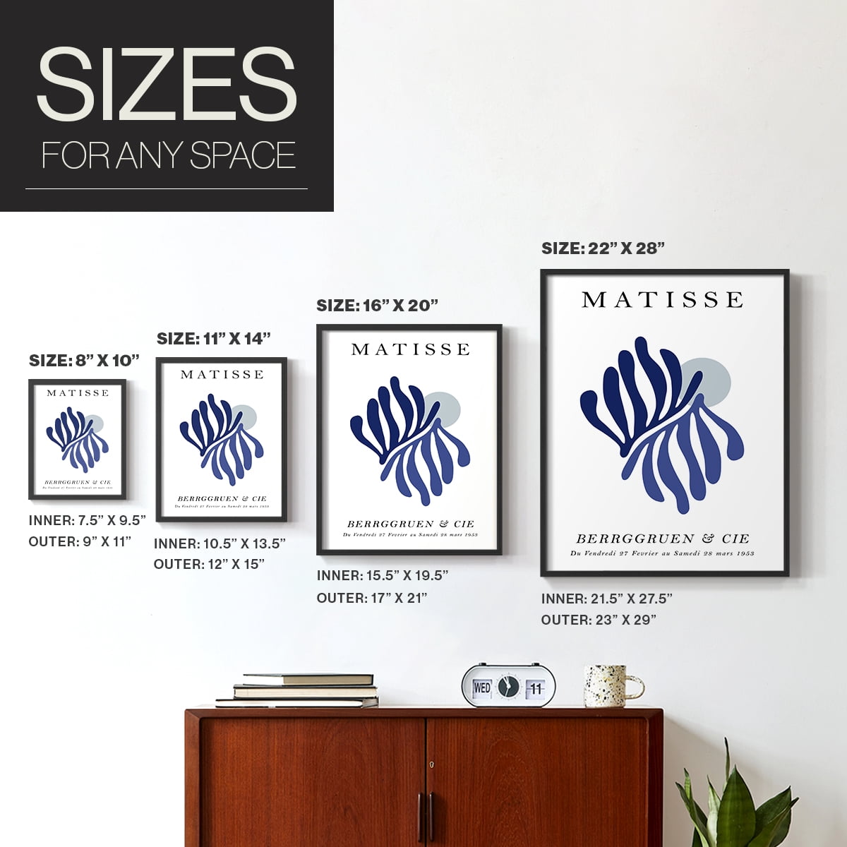 Matisse CCXCVI in Solid Wood 8 x 10 Framed Print