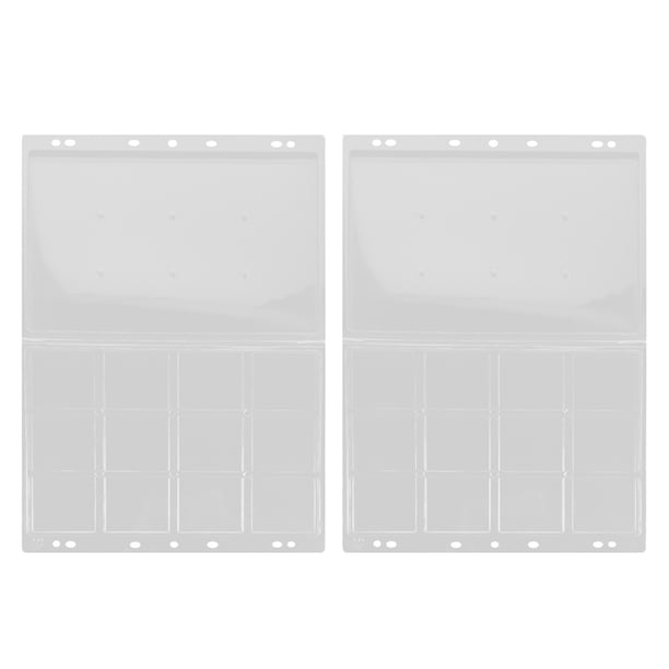 BESTYASH 2Ud Páginas Transparentes Para Binder De Monedas Con Bolsillos Protectores Para Coleccionistas