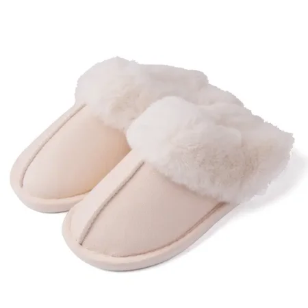 

Men‘s Memory Foam Fluffy Cozy House Slippers Warm Plush Comfortable Non-slip Slippers For Indoor Outdoor