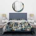 thumbnail image 3 of Designart "Reality Transcendence III" Abstract Landscape Bedding Covert Set - Abstract Landscapes Blue Landscapes Bed Set With 2 Shams, 3 of 6