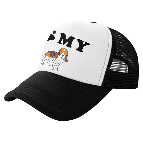 Youth Big Kid Trucker Hat I Love My Basset Hound Dog
