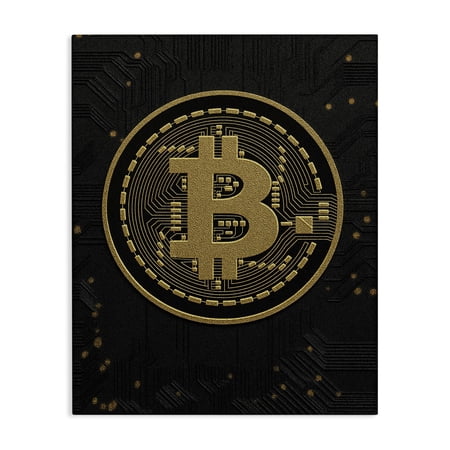 Stupell Industries Bold Golden Digital Currency Canvas Wall Art, design by Svetlana Aleynikova