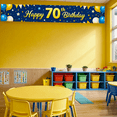 thumbnail image 6 of Blue Themed Happy 70th Birthday Banner with Balloon Star Elements Backdrop Background Party Decors for Birthday Party Photography Props Celebrations, 6 of 8