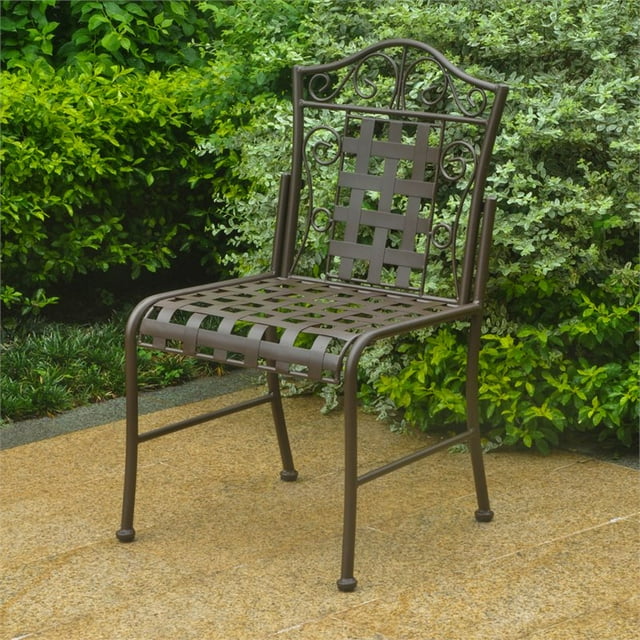 International Caravan Mandalay Patio Dining Side Chair (Set of 2)