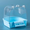 thumbnail image 3 of Pet Bird Bath Box Lovebirds Medium Birds Bird Parrot Bathing Tub Container Small Birds Parakeets Caged Parrot Bathing Tub Blue, 3 of 9