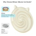thumbnail image 2 of Cat Bowl Bifeaw, alimentador lento de silicona, fácil de limpiar, color morado, 2 of 7