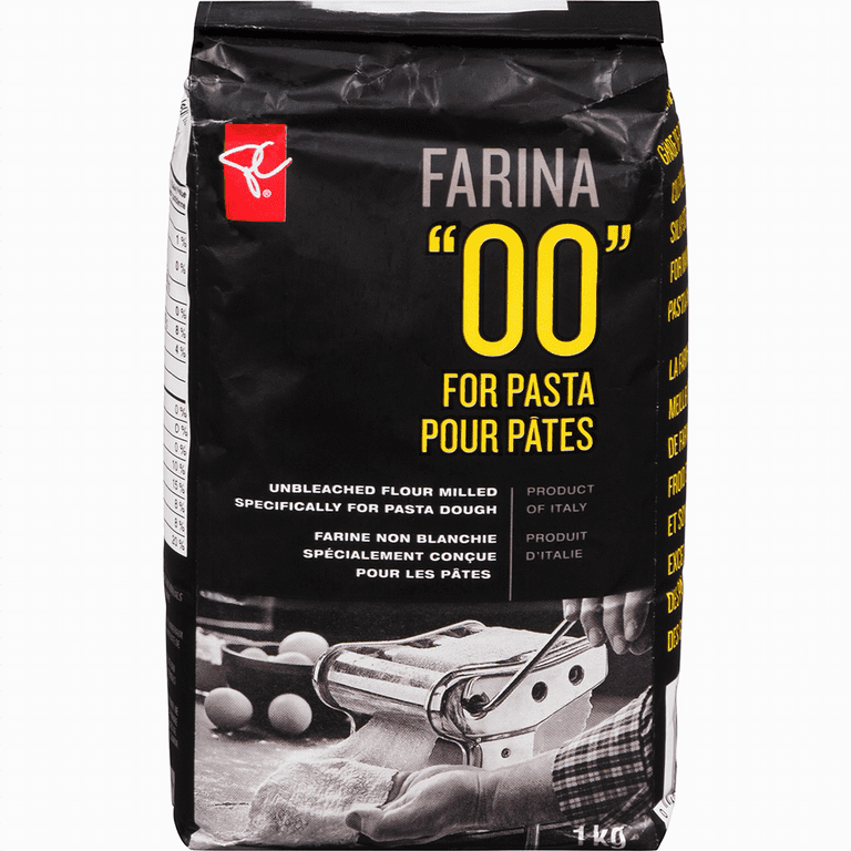 PC Black Label 00 Farina Enriched,Unbleached Fine Wheat Flour for Pasta,  1kg/35.3oz, {Imported from Canada} 