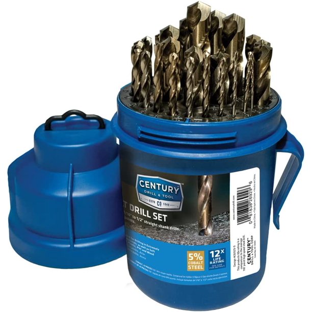 Century Drill & Tool 26929 Cobalt Drill Bit Set, 29 Piece