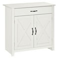 thumbnail image 1 of HOMCOM Farmhouse Sideboard, Buffet Cabinet with Barn Door, Distressed White, 1 of 10