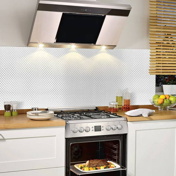 Niceauty Silver Kitchen Greaseproof Sticker Peel and Stick Oil Resistant Wall Decoration