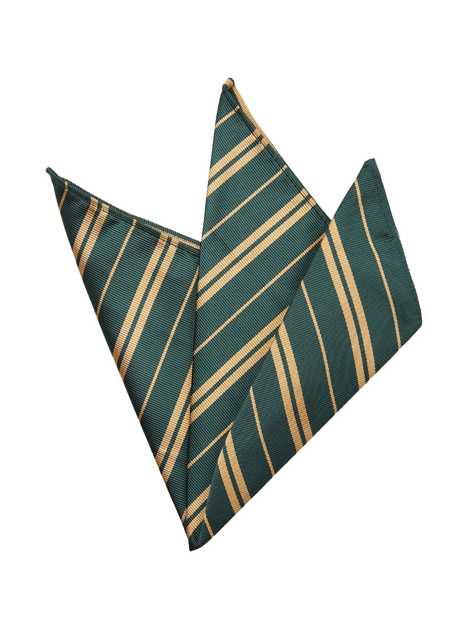 Jacob Alexander Woven Double Stripe Men's Pre-Tied Banded Bow Tie and  Pocket Square Set - Hunter Green Gold