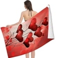 thumbnail image 2 of PHYHOO Valentine's Day Love Heart Beach Towel Large Lightweight Microfiber Towel Super Absorbent Sand Free Beach Blanket Thin Quick Dry Pool Towel for Beach Travel, 2 of 8