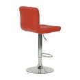 thumbnail image 4 of Fascinating Red Bar Stool With Base, 18.09in X 22.56in 35.23in - 43.00in, Faux Leather Seat In Design, 43.00in Height Adjustable, 18in 23in Cover, 4 of 7
