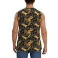 thumbnail image 4 of Haiem Men's Squirrel Gathering Nuts Print Tank Tops Summer Sleeveless Cut Off Workout T-Shirts Fitness Vest Athletic Undershirts-3X-Large, 4 of 8