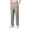 thumbnail image 1 of Men's Casual Pants Uni Stretch Quick Drying Elastic Waist Drawstring Design for Comfort and Style, 1 of 5