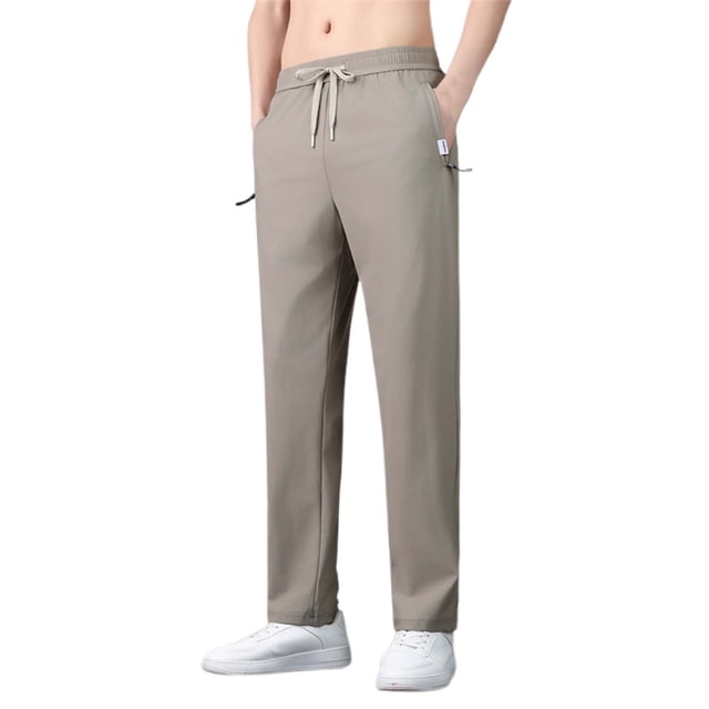 WEAIXIMIUNG Sweatpants Jeans Men Unisex Stretch Quick Drying Pants Casual Elastic Waist Drawstring Stretch Pants