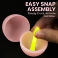 thumbnail image 4 of 72 Pack Glow in the Dark Easter Eggs with Mini Glow Sticks, 6 Colors Light-Up Eggs for Easter Egg Hunt, Basket Stuffers & Party Favors, 4 of 7