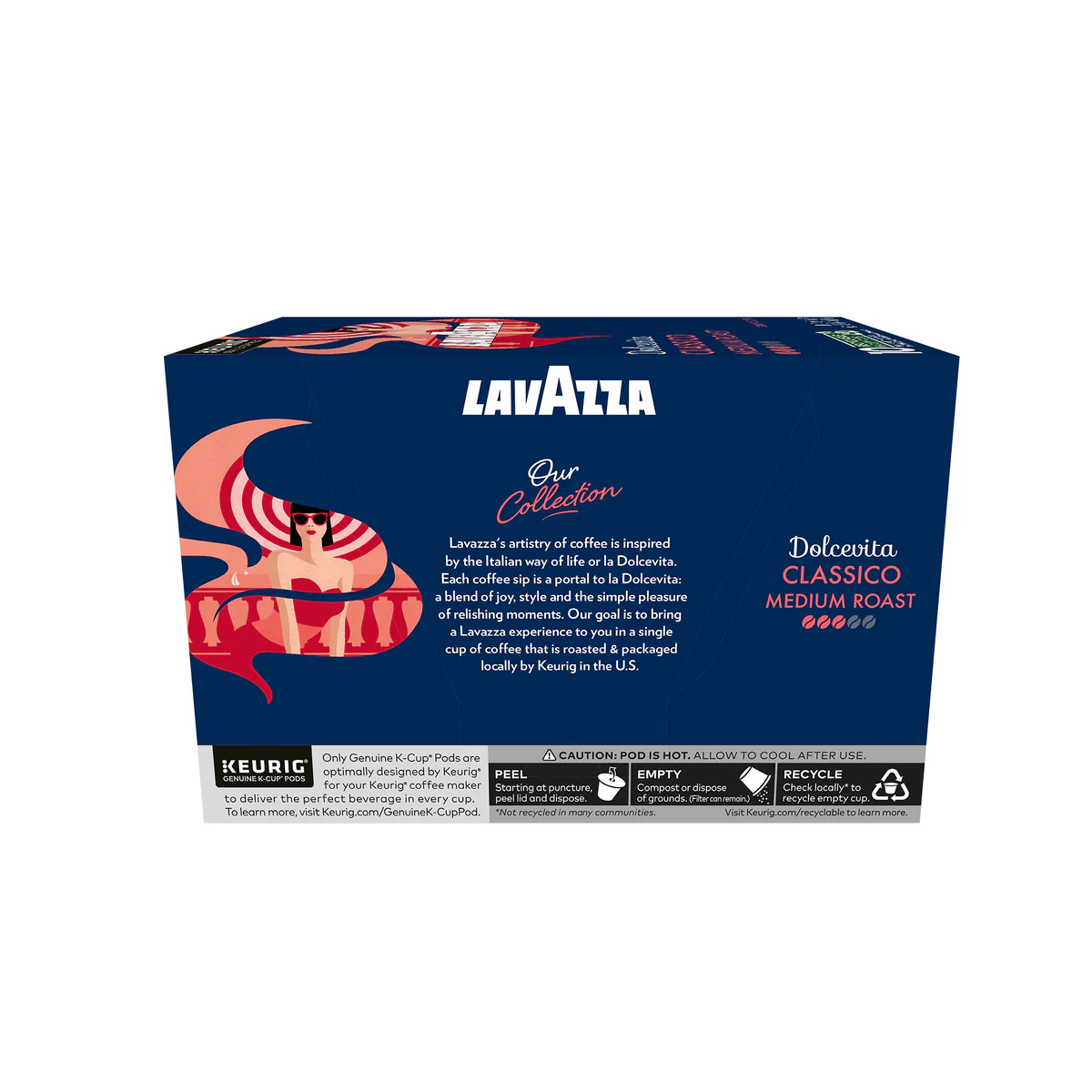 Lavazza Coffee Classico Medium Roast K-Cup Coffee Pods, 80 Count