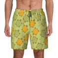 thumbnail image 2 of Picia Cute Turtle pattern Mens Swim Trunks with Compression Liner Stretch Beach Shorts Quick Dry with Zipper Pockets No-Chafing Board Shorts-Large, 2 of 9